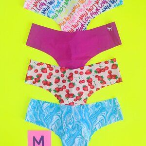 Victoria's Secret PINK Size M Seamless Thong Panty Bundle - 4 pairs